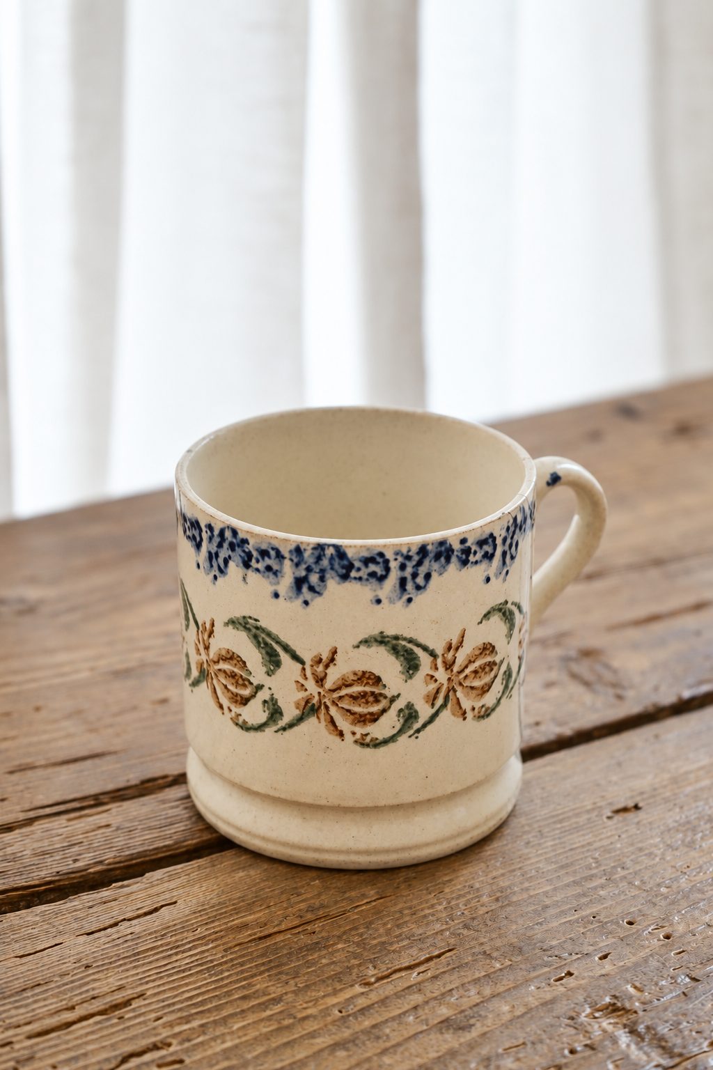 English Sponge-ware Mug c. 1860