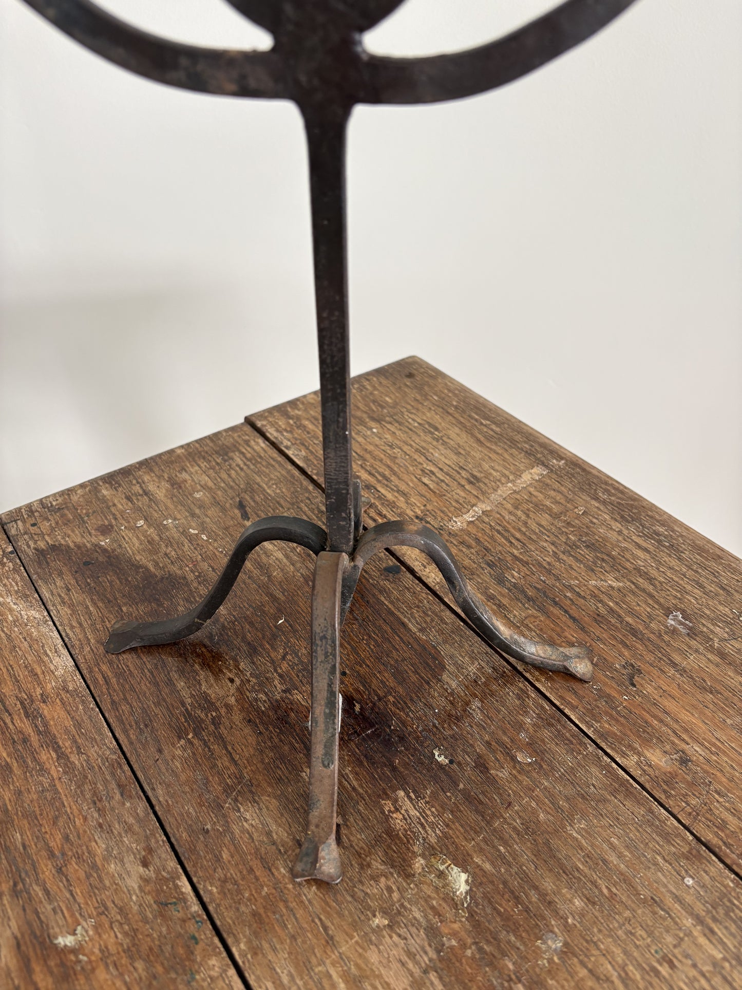 Mid-20th Century French Iron Candle Stand