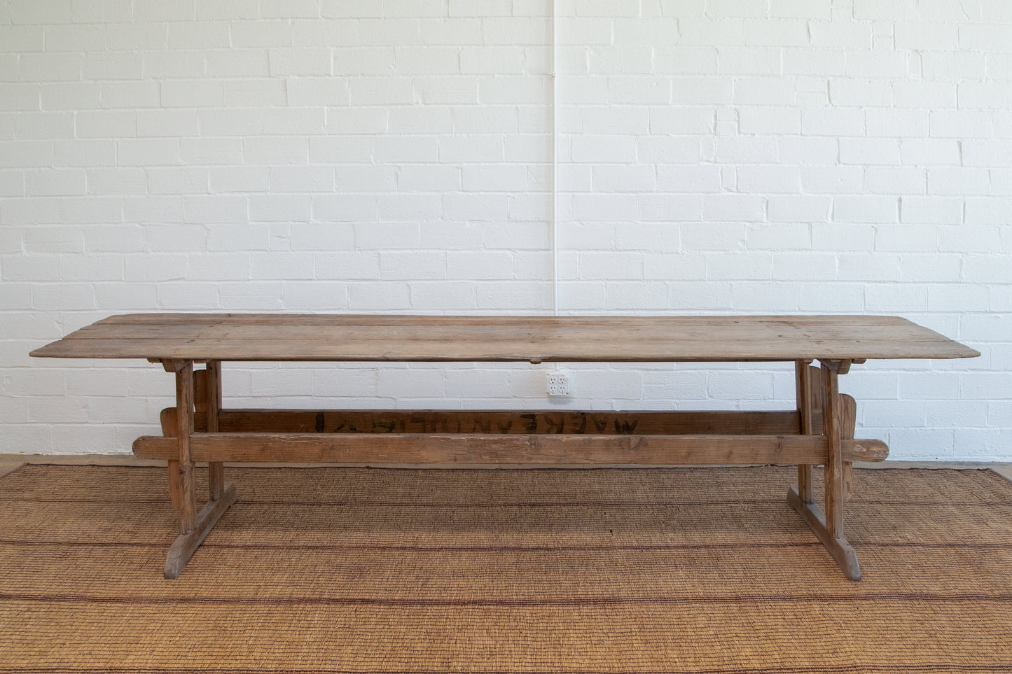 Antique Pine Trestle Table