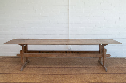 Antique Pine Trestle Table