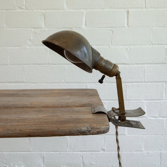 Vintage Brass Clip Light