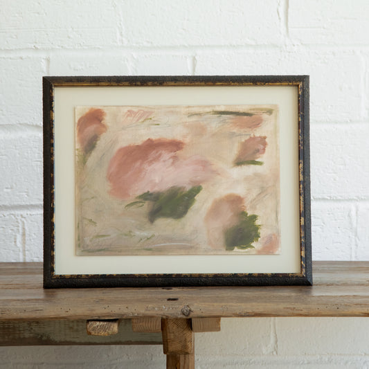 Abstract Mixed Media on Canvas with Custom Frame