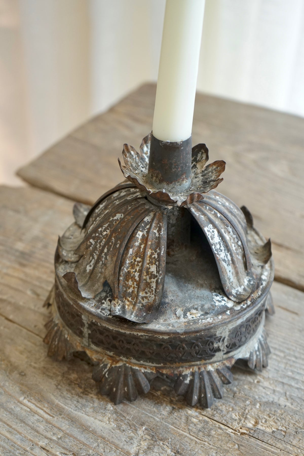 Pair of 19th Century French Tole Candlesticks