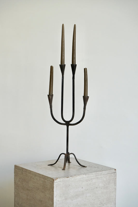 Mid-20th Century French Iron Candle Stand