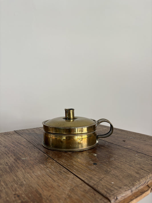 Antique Brass Tinder Box