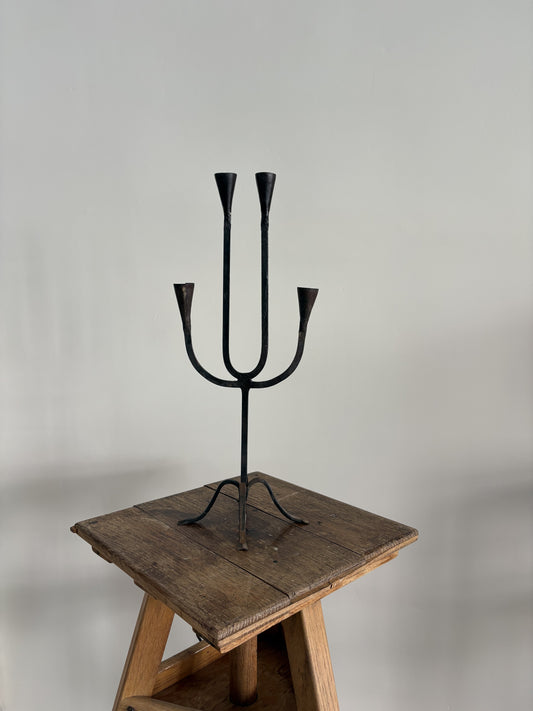 Mid-20th Century French Iron Candle Stand