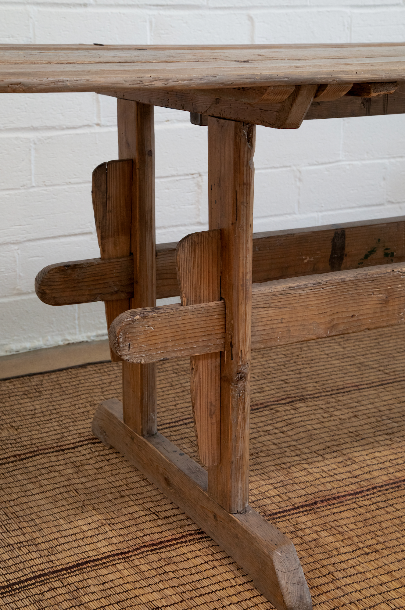 Antique Pine Trestle Table