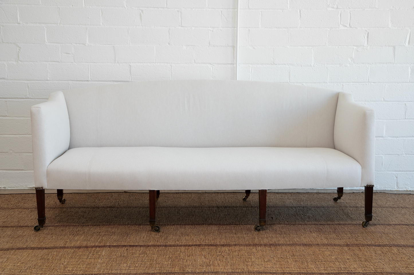 Mid 19th Century Antique Georgian Square Back Sofa, England