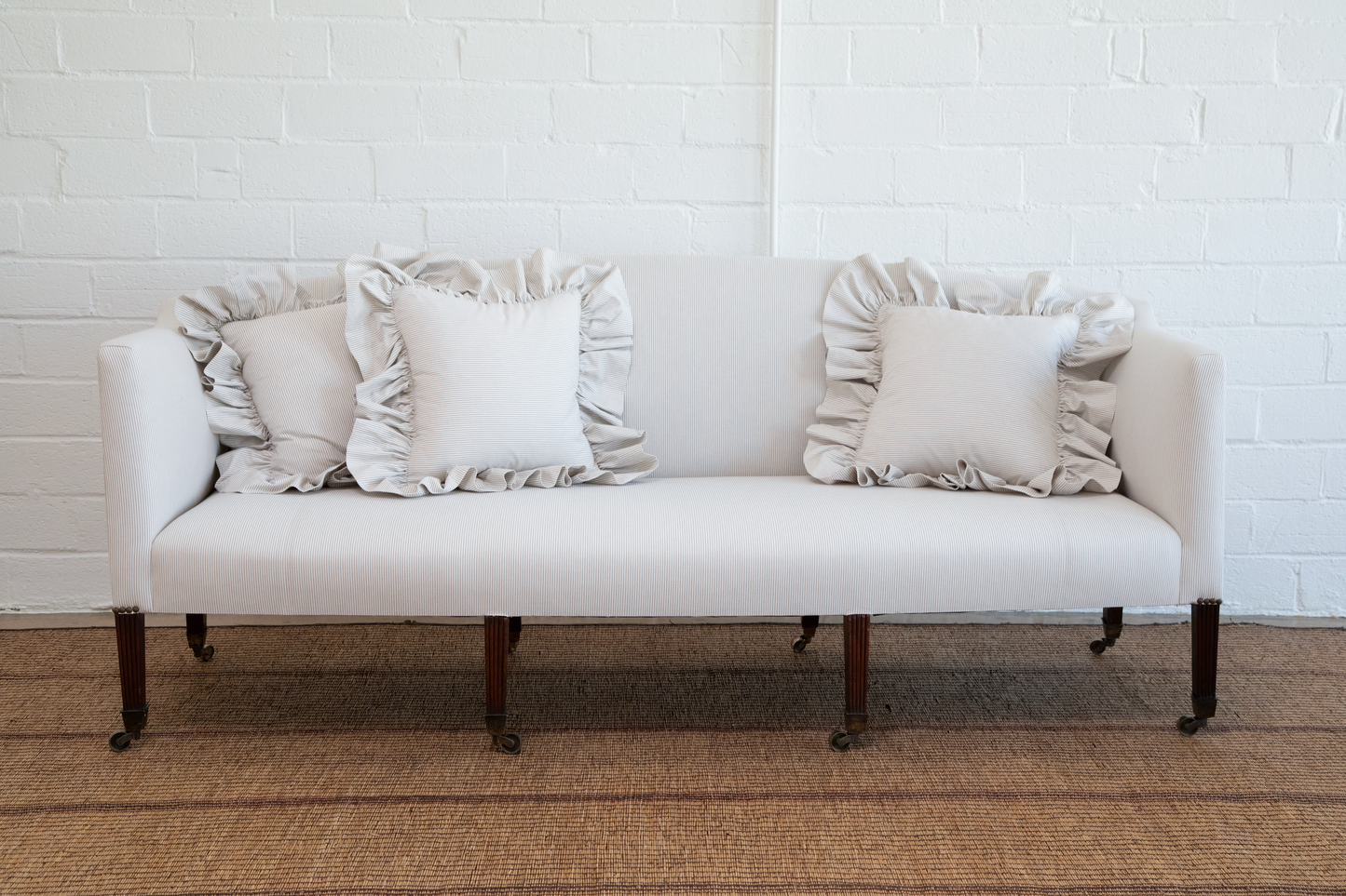 Mid 19th Century Antique Georgian Square Back Sofa, England