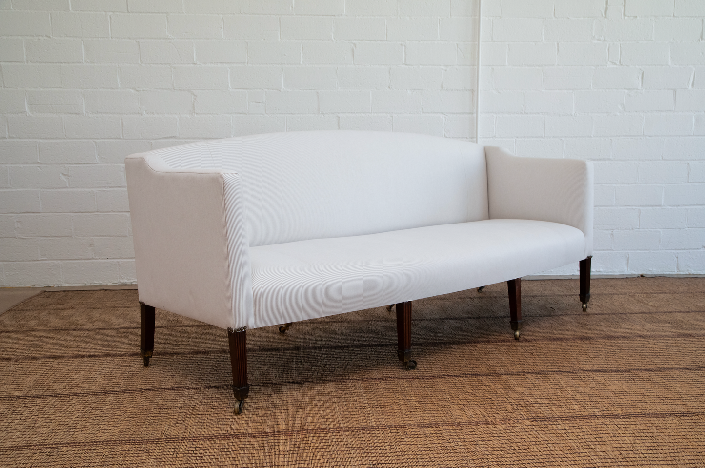 Mid 19th Century Antique Georgian Square Back Sofa, England